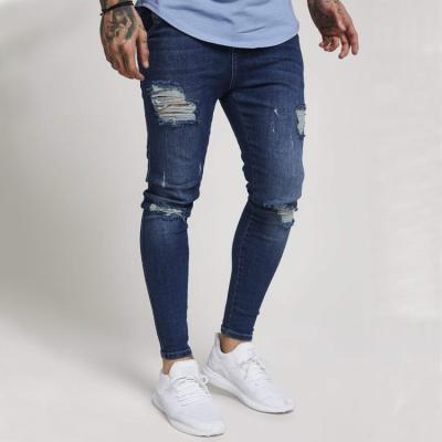 China Wholesale custom breathable custom made ombre cotton lightweigh lattice women dete woman skinny denim pants frayed friend ripped jeans for sale