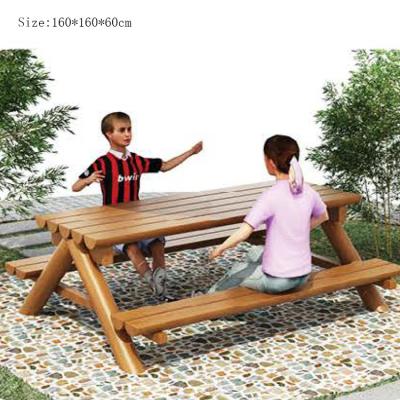 China 8 Set Outdoor Garden Table Picnic Time Furniture Chinese Style Outdoor Wooden Furniture Seat Wooden Living Room Table Chairs for sale