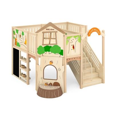 China Modern Attic Children's Forest Tree Storage Play House Double-Layer Children's Furniture for sale