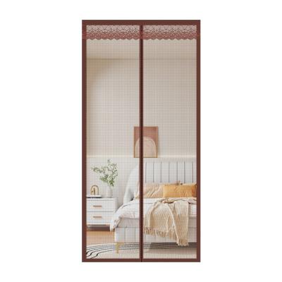 China Durable Magnetic anti-mosquito door curtains middle opening coffee mesh door screen for sale