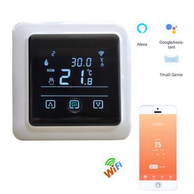 China 110V 230V ME108 Smart Wifi Thermostat LCD Display Touch Panel Temperature Controller for Electric Warm Floor, Google Home, Alexa for sale