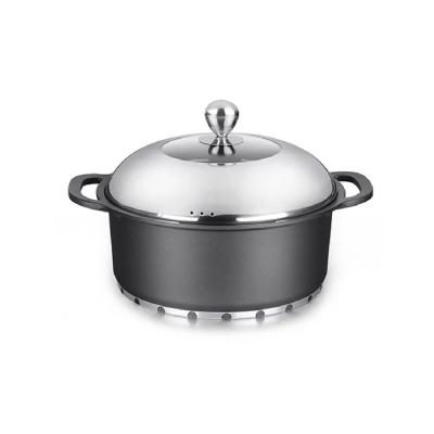 China Durable Cast Aluminum Casserole Stick Non Liner Stock Pot With Induction Pan for sale