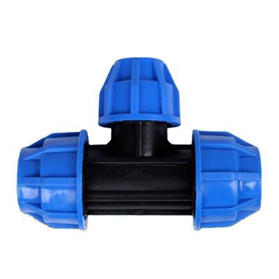 China Poly Pipe Fittings Plastic HDPE Easy Operation Pipe Fittings Dispense Irrigation PP PE Compression Fittings for sale