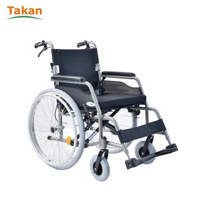 China Bathroom Aluminum Transport Wheelchair Manual Oxford Fabric Uphlostery Seat Material for sale