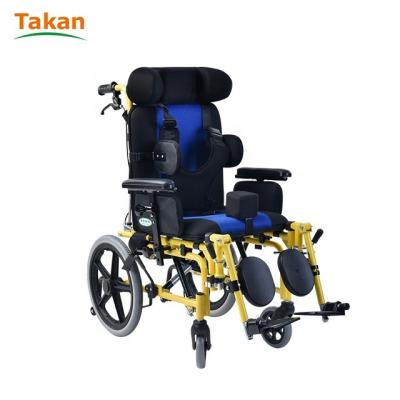 China Height-Adjustable Armrest Pediatric Manual Wheelchair Mesh Fabric Upholstery Seat Material for sale