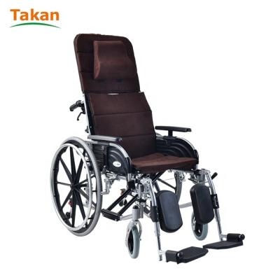 China Takan Best Sale Patient Transfer Wheelchair Easy-To-Clean Fannel Upholstery for sale