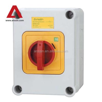 China Factory Sales IP66 Weatherproof Industry Isolator Switch 3 Phase Waterproof for sale