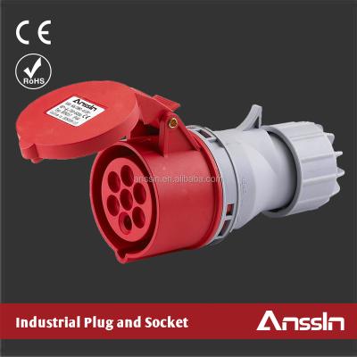 China Free Sample Waterproof And Dustproof IP44 3pin 16A Electrical Male And Female Industrial Plug And Socket for sale