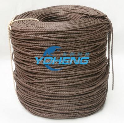 China 3 Strand Kraft Paper Rope Weaving Y Coffee Braided Rope For Furniture Weaving for sale