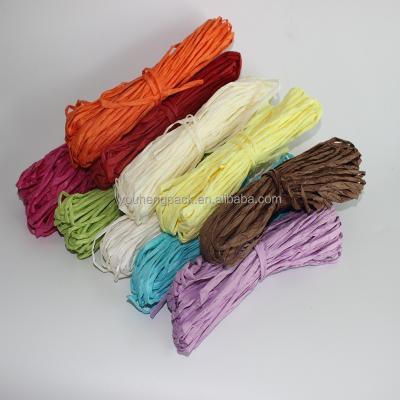 China Sewing Arts and Crafts Raffia Crochet Bright Color Paper Yarn for sale