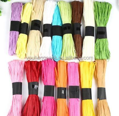 China Raffia Decoration Wrapping Paper Raffia Paper Ribbon for Birthday for sale