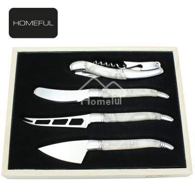 China Sustainable New Collection Premium Cheese Knife Set With Resin Handle for sale