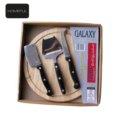 China Sustainable 3PC Stainless Steel Pizza Cutter Knife With Cheese Spatula Set for sale