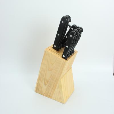 China Sustainable Kitchen Knife Set Stainless Steel Knife Block Set With Scissors for sale