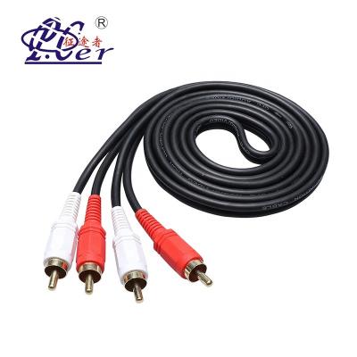 China AUX stereo audio male. Multimedia PCER RCA Cable Length To Male 1.5m 3m 5m 10m 2RCA To 2RCA AV Cable for sale