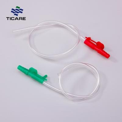 China Emergency Care Size 20 Closed System Medical Sterile Disposable Tube Assembly Line PVC Suction Catheter for sale