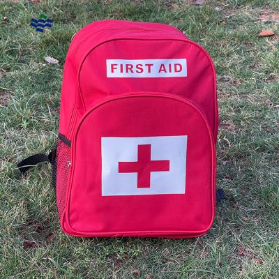 China Empty Emergency Medical Supply Portable Canvas Travel Bag First Aid Backpack Sport Kit for sale