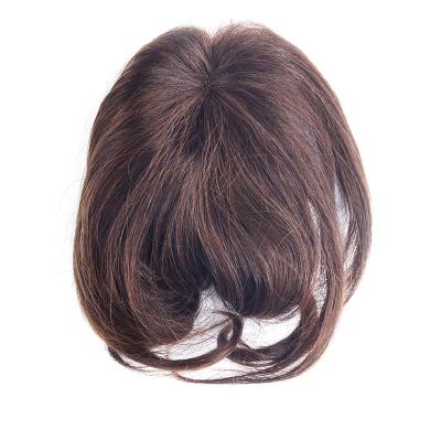 China Real 100% Natural 100% Remy Human Hair Hair Bangs Clip In Stock Haircut Hair Replacement Women Hairpiece for sale