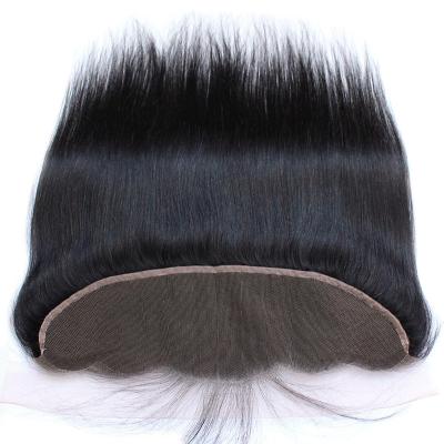 China Wholesale straight hd 13*4 lace up frontal closure cuticle lined transparent hair hd lace closure and headband with baby hair for sale