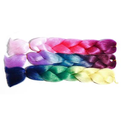 China ombre hair bulk braids hair synthetic braiding hair extension LHSBZ20003YK for sale