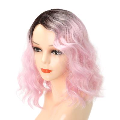 China Cheap Synthetic Kinky Curl Wig Pink Color Syntheti Wig Manufacturers Wholesale for sale