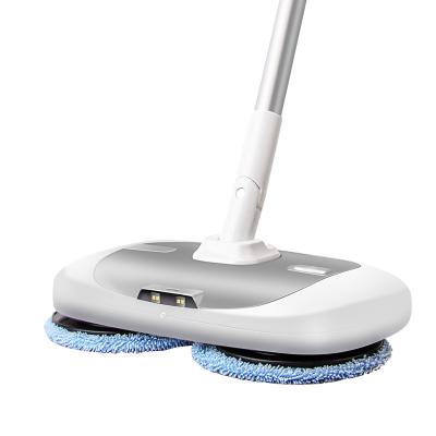 China Household 400ml Spin Dual Pads Wet and Dry Portable Cordless Electric Mop for Home Household Cleaning Microfibre Fabric Sustainable 60mins for sale