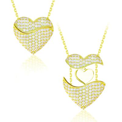 China Kosta Hot Selling Gold Plated Romantic Women's Heart Shaped Necklace Outstanding for sale