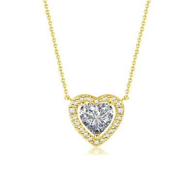 China Kosta Factory Direct Sales Romantic Necklace Gold Plated Wedding Zircon Copper Pendent Necklace for sale