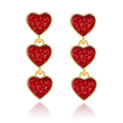 China Kosta Fashion Accessories Gold Plated Cute Cute Love Drop Earrings For Women for sale