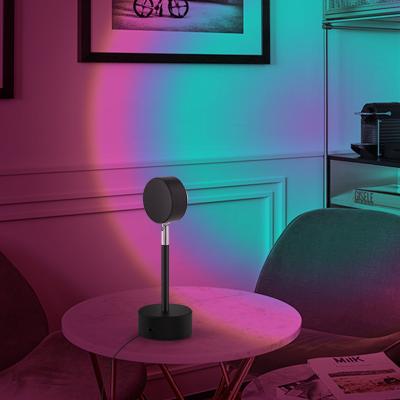 China Modern Bedroom USB RGB Sunset Lamp Sun Rainbow Sunset Projector Lamp Night Light Led Sunset Projection Lamp For Home Decor the House for sale