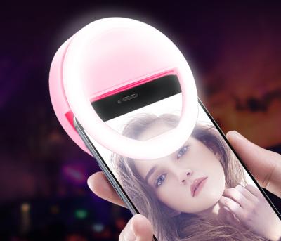 China Wholesale 4 Colors USB Selfie Fill Light Fill Light Girl Make Up Light LED Ring Light For Cell Phone Rechargeable for sale