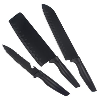 China Viable Factory Direct 3 PCS Stainless Steel Chef Knives Non-Stick Coating Household Kitchen Knife Non-Stick Slicing Sets for sale