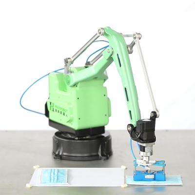 China 4 Axis Flexible Robot Palletizer Small Autonomous Sorting Robot Arm Parts for sale