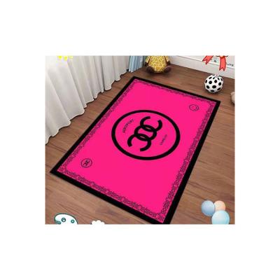 China Well Known Brand Custom Design Carpet Non-slip Crystal Velvet Art Print Design Entrance Door Mat Bathroom Rug Custom Design for sale