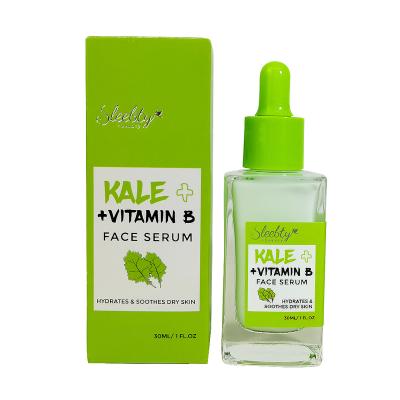 China Skin Revitalizer Shrink Pores Vitamin B Face Serum Brighten Fine Lines Whitening Kale Private Label Skin Care Anti Aging Wrinkles Custom Logo for sale