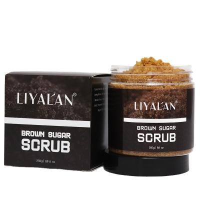 China Exfoliator Wholesale OEM Private Label Natural Anti Wrinkle Skin Fruit Flavor Smooth Brown Sugar Whitening Body Scrub To Exfoliate Skin for sale