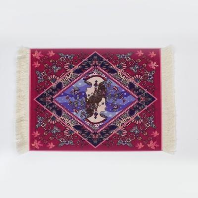 China High Quality PASSIONATE Mini Mouse Pad Vintage Non Slip Persian Rubber Woven Mat for sale