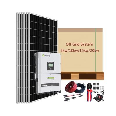 China Free Shipping 15kw Inverter Home Solar Generating Systems 5kw 10kw 20kw Solar Power System Portable On Grid Solar Power for sale