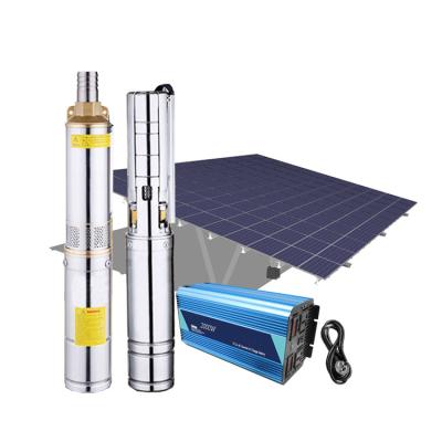 China Family Homes Solar Power DC Submersible Deep Well Pump 1HP 2HP 3HP 5HP Solar Water Pump System for sale