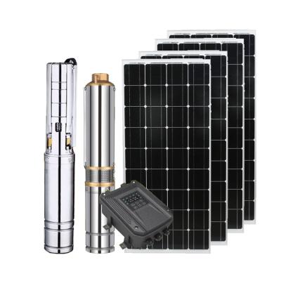 China Full System Design 3Inch DC Water Pump Solar Submersible Pump Irrigation Pump for sale