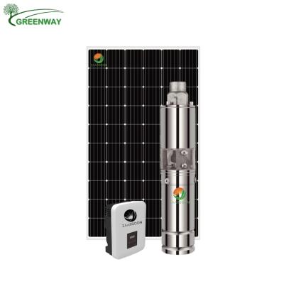 China Drinking Water Treatment 3 Inch 120W 24V Screw Submersible Water Pump Solar Pump High Head Deep Well Solar System For Agriculture Irrigation for sale