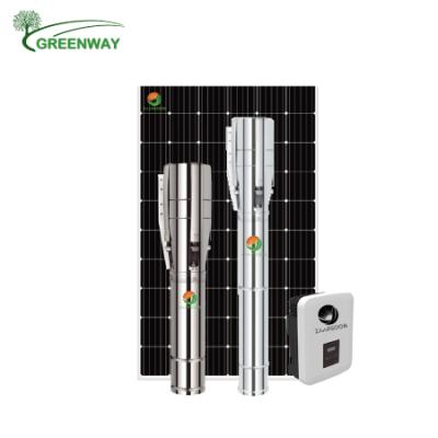 China Drinking Water Treatment 4/6 Inch 1500W 110V Solar Water Pump SS Deep Well System Solar Submersible Fish Pond Pump for sale