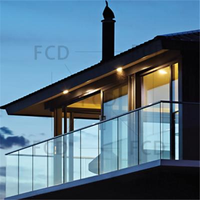 China Modern Chinese Factory Balcony Glass Balustrade Hotel Glass Railing System Balcony for sale