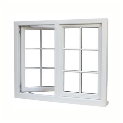 China Magnetic Screen High Quality Bathroom Custom Color Design Frosted PVC Casement Glazing Window for sale