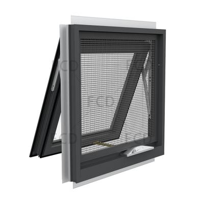 China Customizable Folding Screen Hurricane Impact Fly Screen Mosquito Net Tile Grids Aluminum Glass Vertical Sliding Hung Awning Window Single for sale