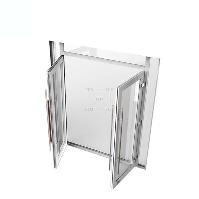 China Customizable Commercial Front Aluminum Tempered Glass Security Pivot Floor Spring Exterior Front Entrance Entry Door Store Windproof for sale