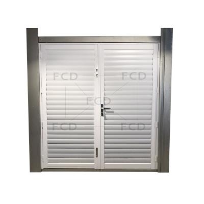 China Decoration Swing Casement Shutter Aluminum Persianas Doors And Windows for sale