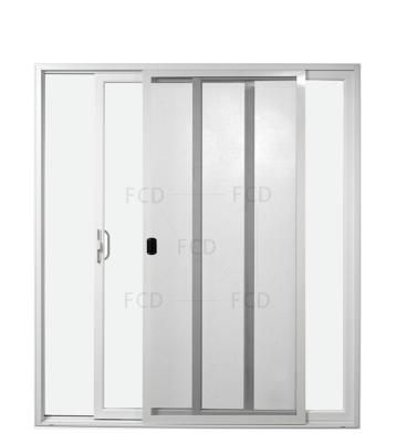 China 3D Windproof Design, Customizable PVC Aluminum Mosquito Net Pane Grill Sliding Door for sale