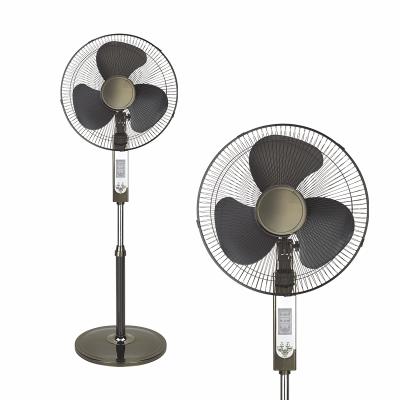 China Cheap price low noise 16 inch stand fan colorful blade electric fan &16 inch electric fan stands and plastic grill floor stand fan for sale