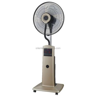 China 2016 new design plastic spray fans, 16 inch water mist fan with remote control sensor touch screen for sale